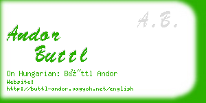 andor buttl business card